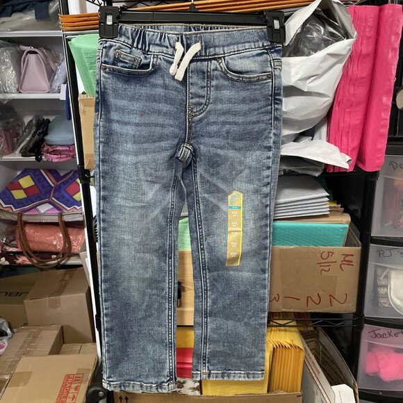 Thereabouts Girls Pull-One Denim Jeans With Elastic-Drawstring Waistband - XXS - Picture 1 of 4